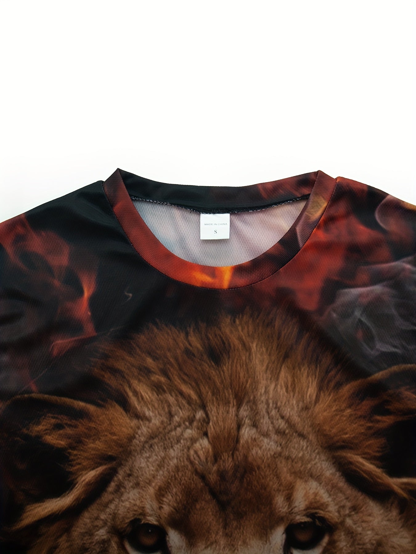 Lion 3D Printed Unisex T-Shirt for Spring and Summer