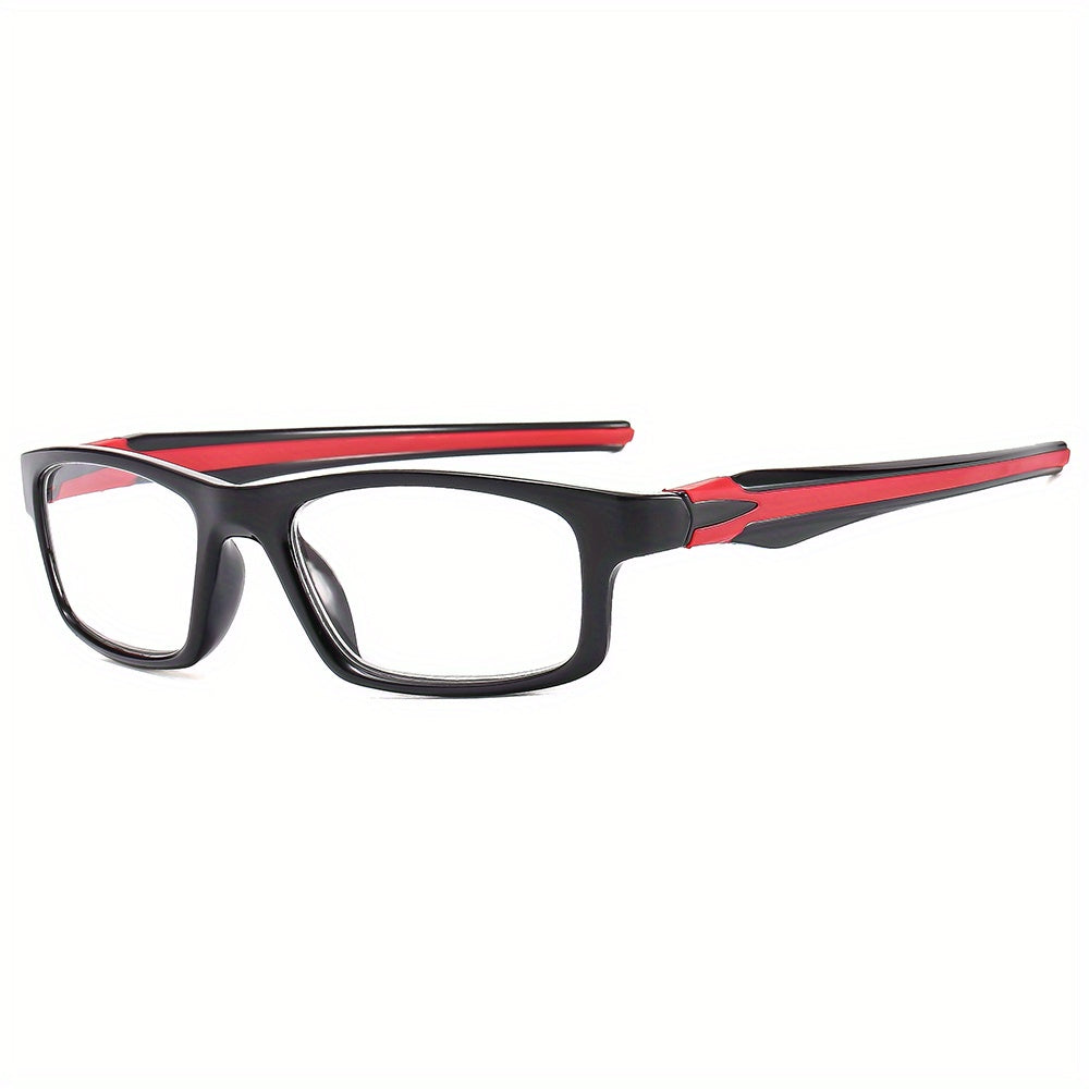 1pc Men's Sporty Two Glasses Magnifying Zipper Case Packaging