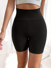 Ribbed Knit High Waist Leggings Casual Solid Leggings