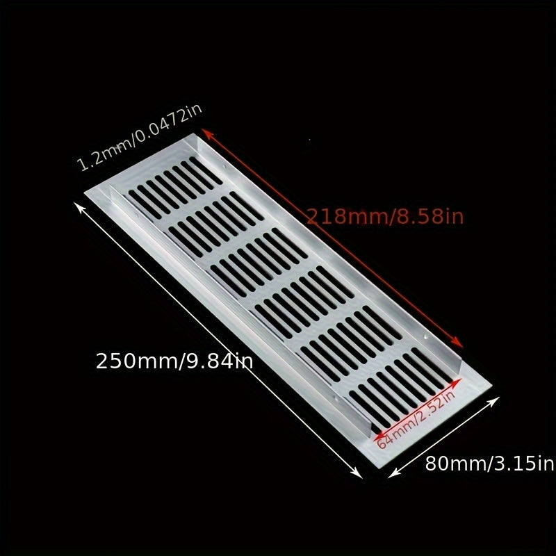 2pcs 80mm Wide Aluminum Alloy Vents Perforated Sheet Air Vent Grille