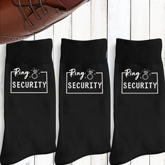 Polyester Wedding Ring Security Crew Footwear Gift for Groomsman