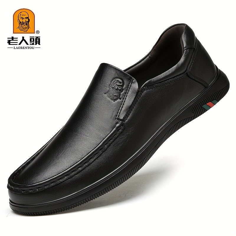 LAORENTOU Men's Leather Slip On Shoes for Driving Jogging