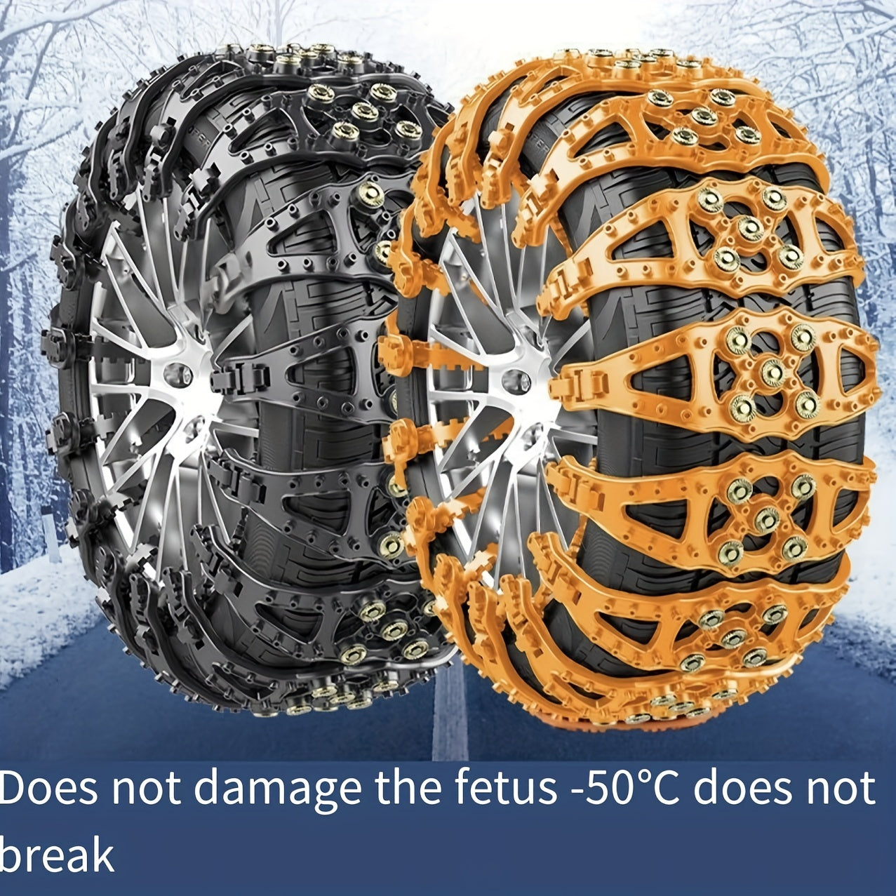 Car Anti-skid Chain for Snow Tires - Easy Installation & Durable
