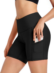 Women Yoga Shorts High Waist Tummy Control Workout Compression Biker Short