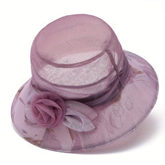 Breathable Flower Bucket Hat Lightweight Summer Basin Hat