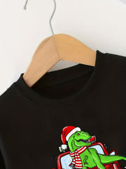 Christmas Dinosaur Pattern Sweatshirt for Kids