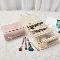 4 In 1 Portable Mesh Makeup Bag Travel Toiletry Bag Water Resistant