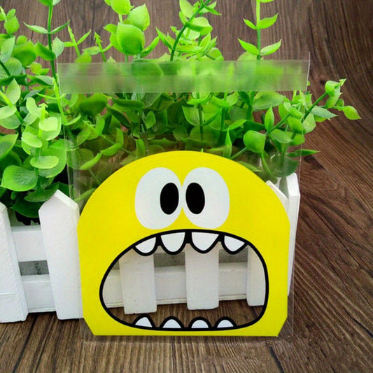 50PCS Monster Cookie Candy Bags - Perfect for Biscuits, Snacks & Christmas Decor