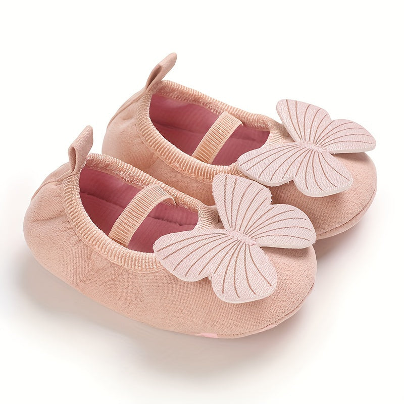 Bowknot Slip On Low Top Shoes For Baby Girls Lightweight Comfortable