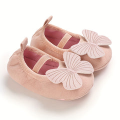 Bowknot Slip On Low Top Shoes For Baby Girls Lightweight Comfortable