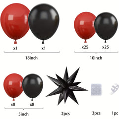 74pcs Red Balloon Arch Kit Birthday Party Balloons 10 18 Inch Red Party Balloons