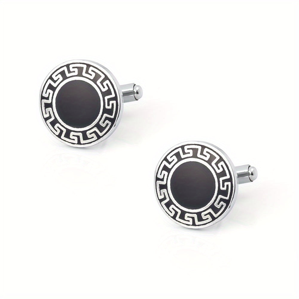 Retro Romantic Square Cufflinks for Men