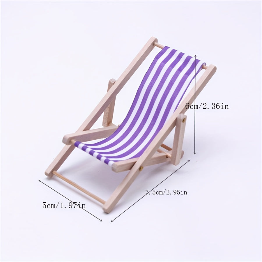 Wooden Beach Chair Mini Furniture Outdoor Lounge Chair
