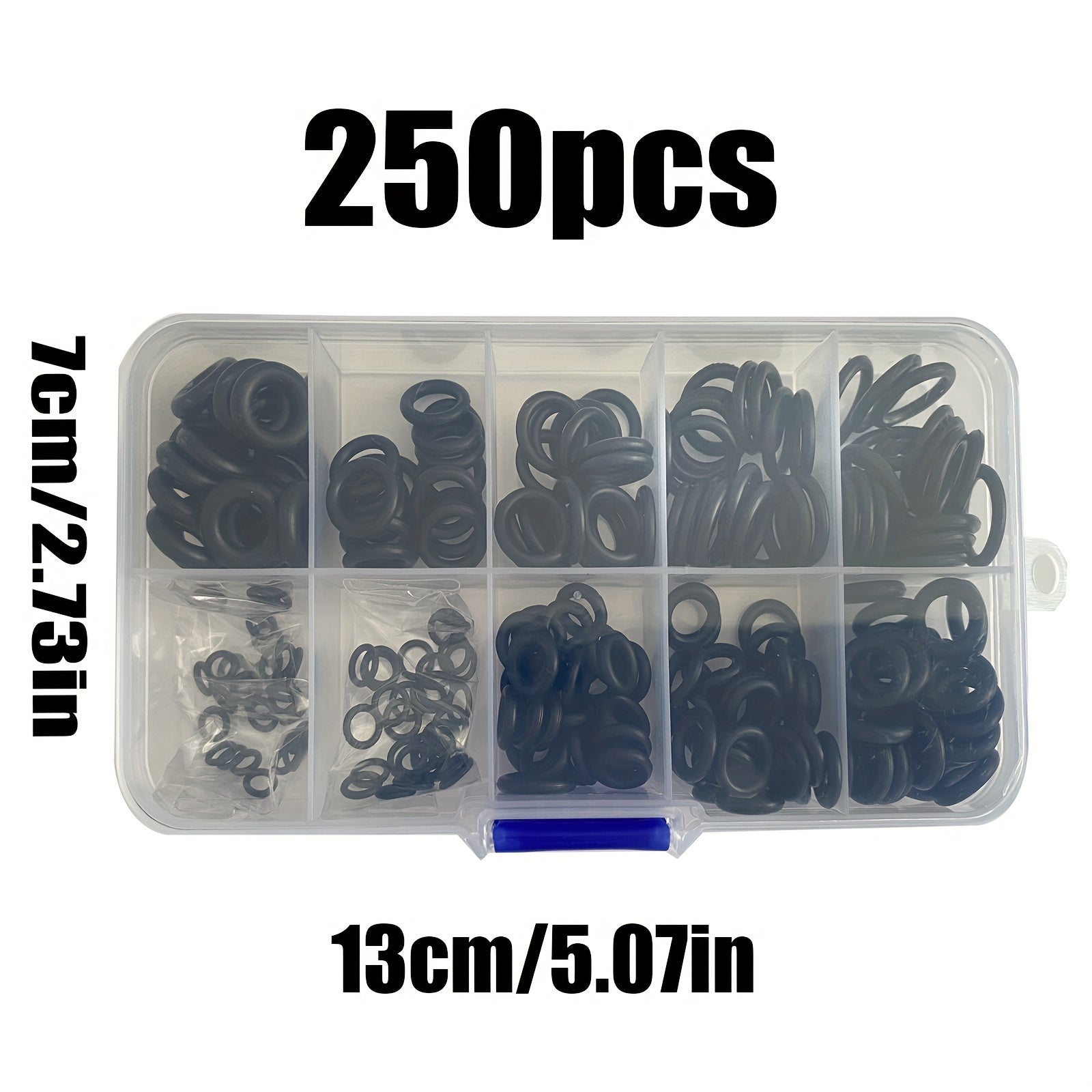 250pcs Rubber Sealing Gasket Kit Nitrile O Ring Washer Seal Assortment