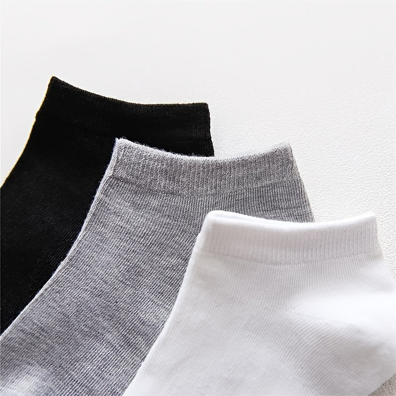 5 Pairs Women's Invisible Boat Socks Cotton Deodorant Sweat Absorbing