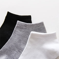 5 Pairs Women's Invisible Boat Socks Cotton Deodorant Sweat Absorbing