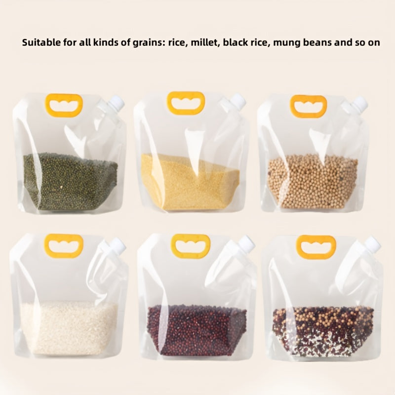 5pcs Kitchen Storage Bags 1.5L 2.5L 5L Fresh Keeping Moisture & Insect Proof