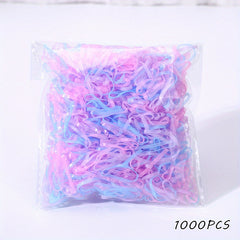 1000pcs Girls Mini Hair Ties Set Colorful Elastic Hairbands