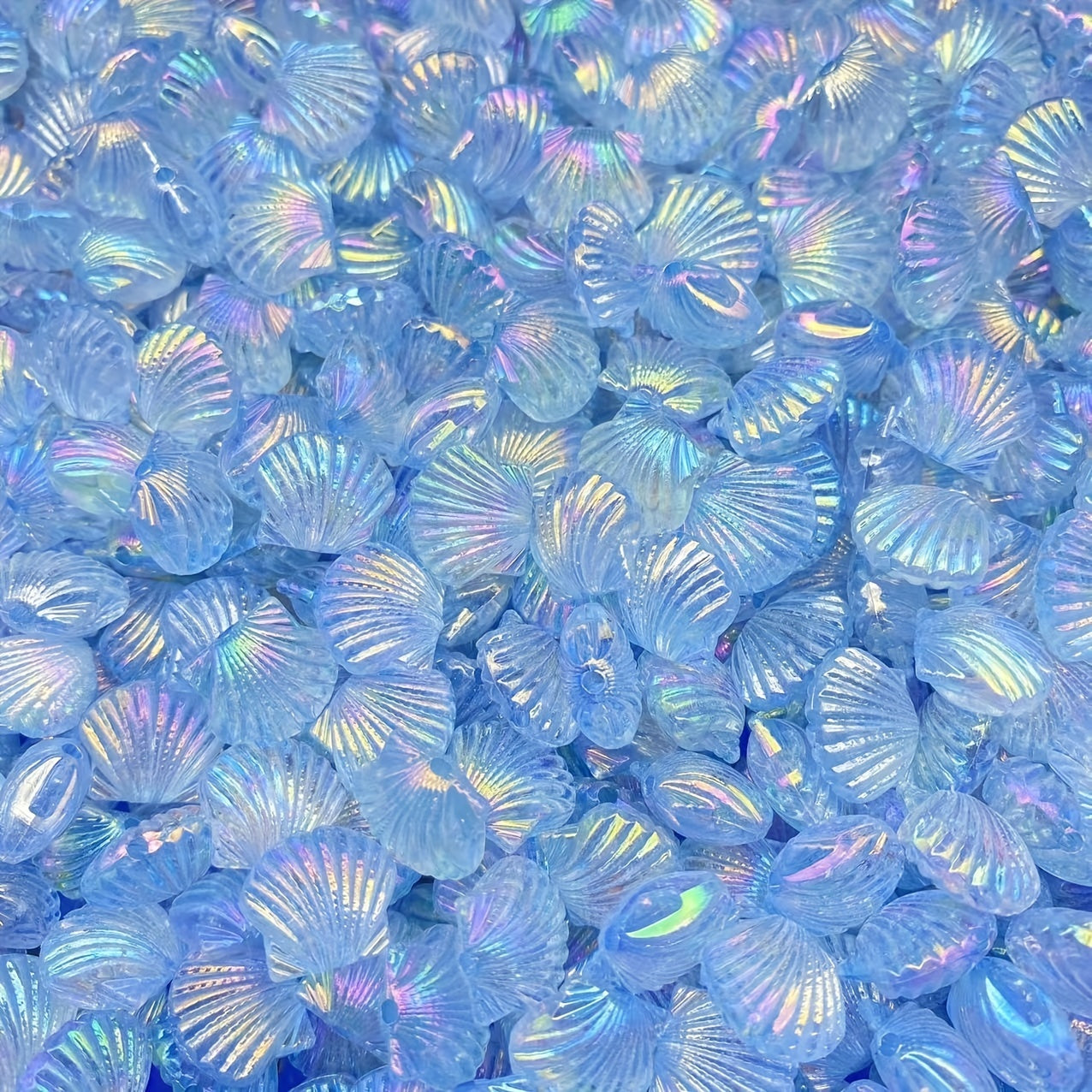 35pcs Transparent Colored Shell Beads Bulk for DIY Bracelets Necklaces