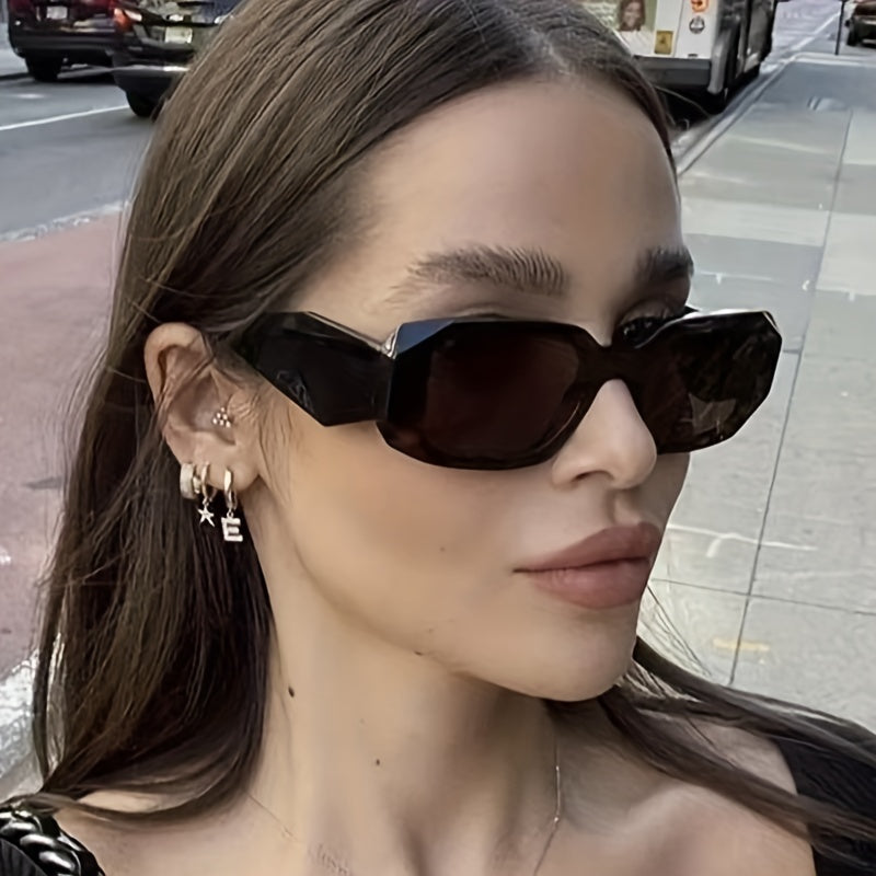 Rectangle Sunglasses Casual Gradient Glasses UV400