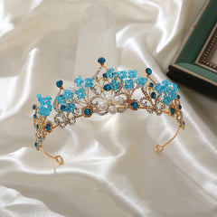 Crystal Crown Hair Accessories Princess Faux Pearl Rhinestone Head Jewelry