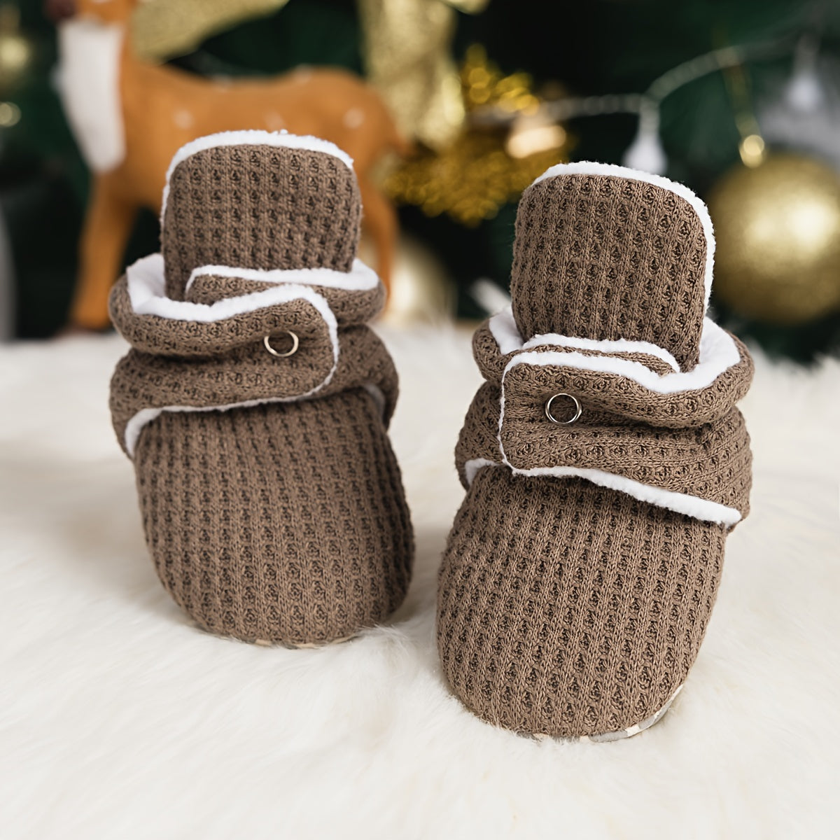 Soft Warm Fleece Baby Boys Boots for Walking in Autumn and Winter