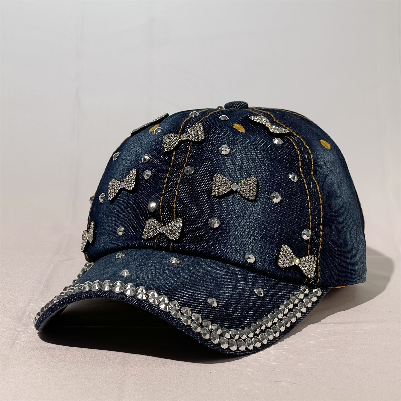 Cowboy Women's Baseball Cap Bow Adjustable Hat For Her