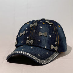 Cowboy Women's Baseball Cap Bow Adjustable Hat For Her