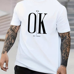Men's Graphic Crew Neck T-shirt for Summer Casual Comfort