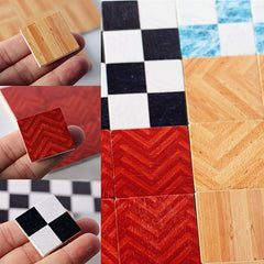 18pcs Wooden Flooring Tiles Simulation Wood Plank for Dollhouse Decor
