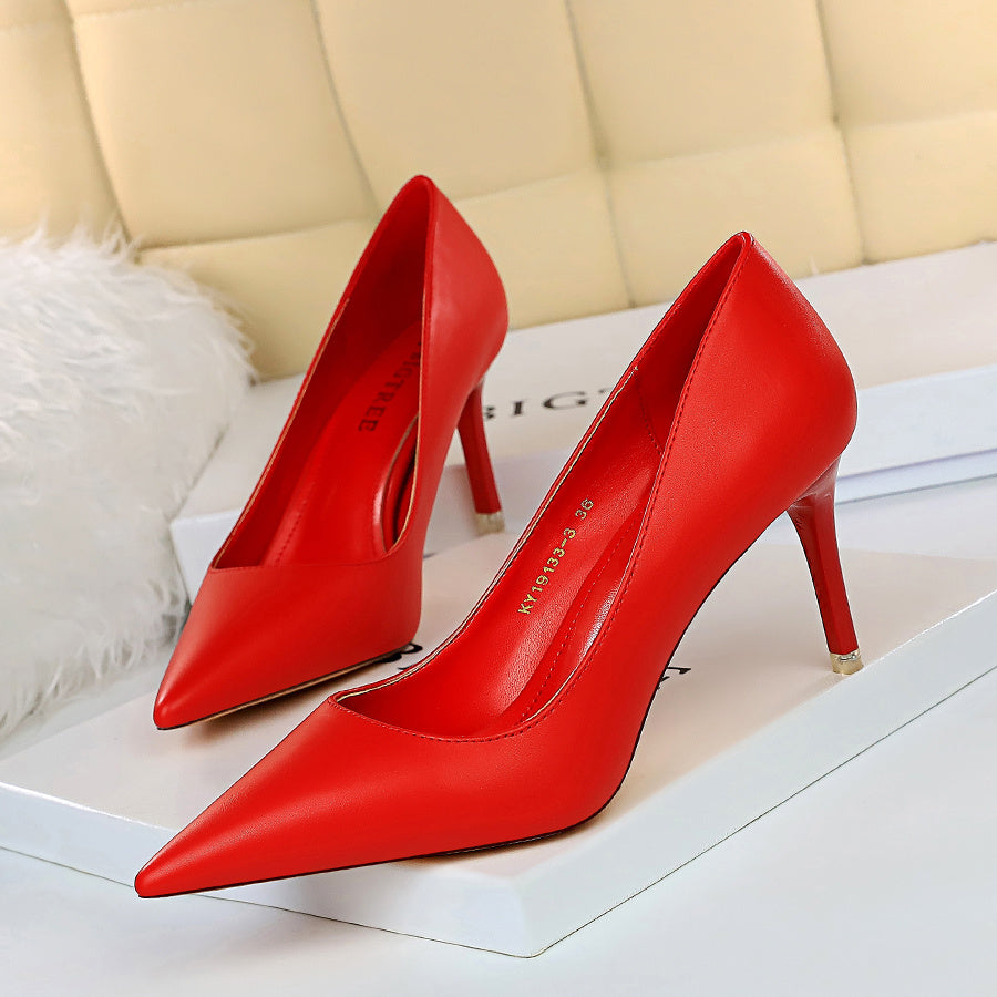 Women's Candy High Heels Pointed Toe Pumps Dress Party Shoes