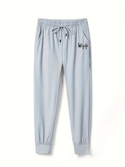 Boys Letter Graphic Quick drying Trousers Drawstring Waist Thin Casual Sport Jog