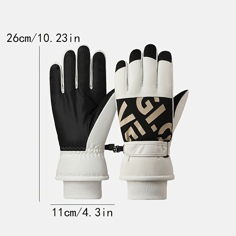 Waterproof Winter Ski Gloves for Men & Women - Anti Slip