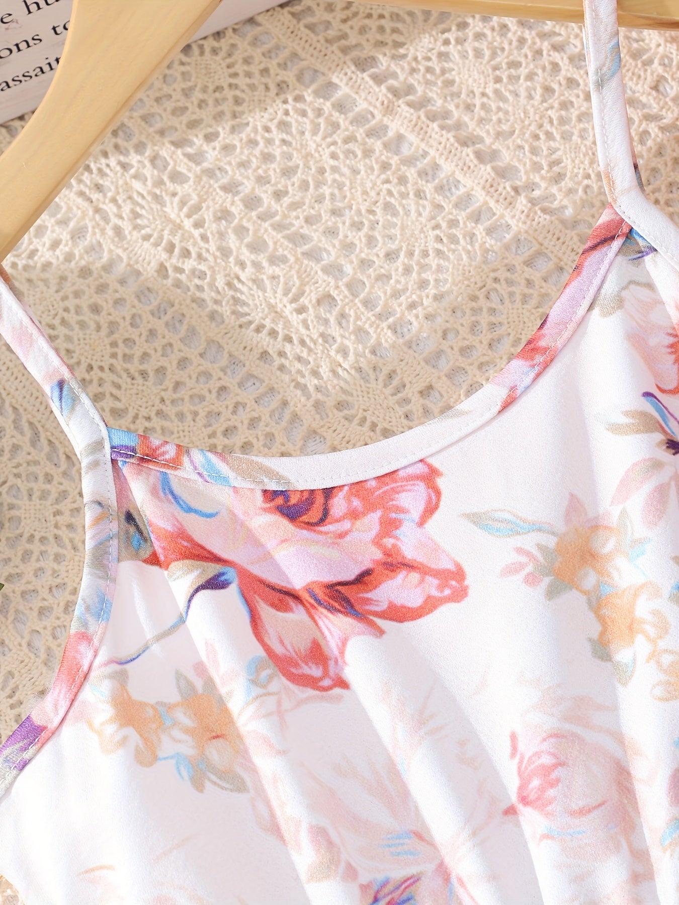 Boho Floral Sleeveless A Line Cami Dress For Summer