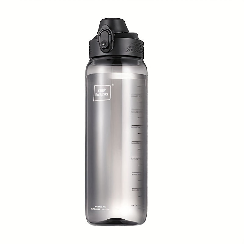 1000ml Portable Water Bottle Flip Top Bottle with Scale for Outdoor Travel