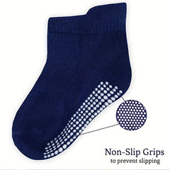 6Pairs Baby Cotton Non slip Ankle Socks For Spring Summer Autumn