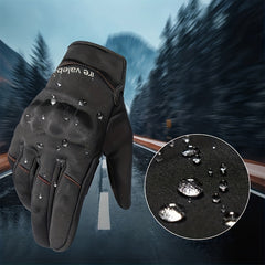 Windproof Waterproof Motorcycle Gloves Plus Velvet Touchable Screen