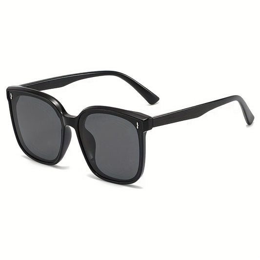 Oversized Cat Eye Sunglasses Square Frame Rivet Decor UV400