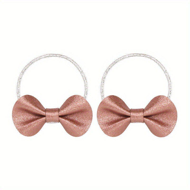Rabbit Ears Hair Tie Glitter Bowknot Headwear for Baby Girls