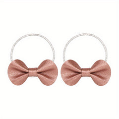 Rabbit Ears Hair Tie Glitter Bowknot Headwear for Baby Girls