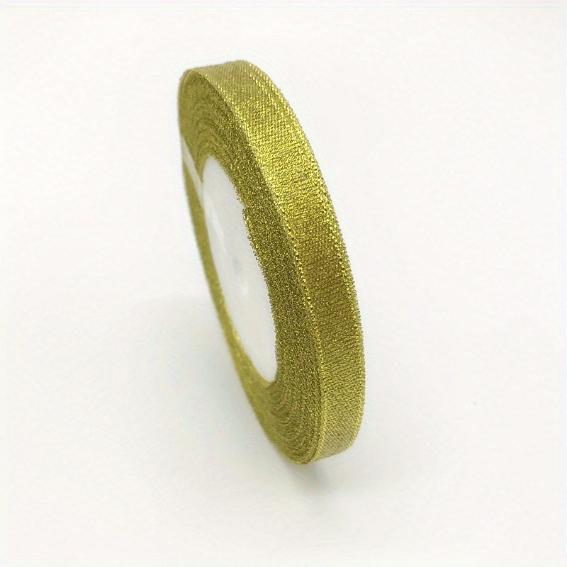 Golden Silvery Satin Ribbon Bow Craft Wedding Christmas Decoration DIY