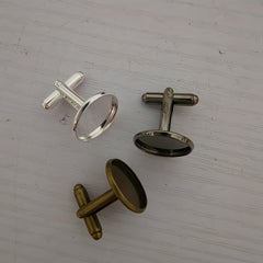 Field Hockey Cufflinks Silver Glass Sports Games Cufflink Hockey Fan Gift
