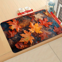 Leaves Pattern Rug Maple Leaves Water Surface Floor Mat