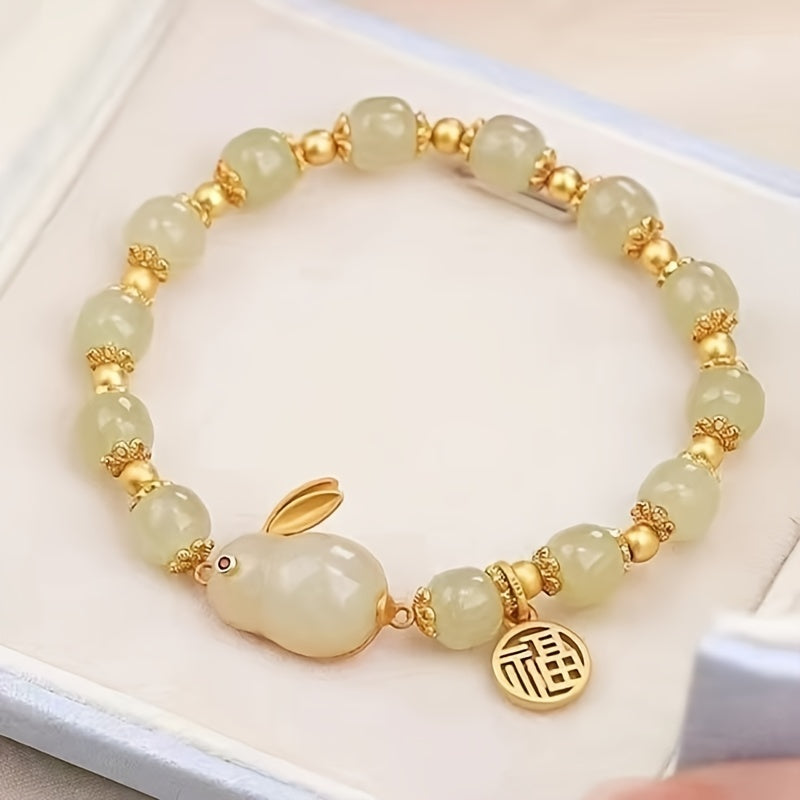 Mom Jade Rabbit Agate Bracelet - Perfect Gift for Mom