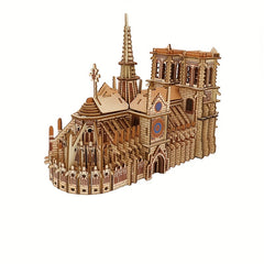 DIY Paris Notre Dame 3D Wooden Jigsaw Puzzle Panel
