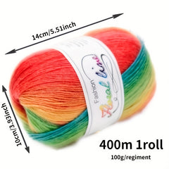 Gradient Wool Yarn Multicolor Rainbow Yarn for Knitting & Crochet