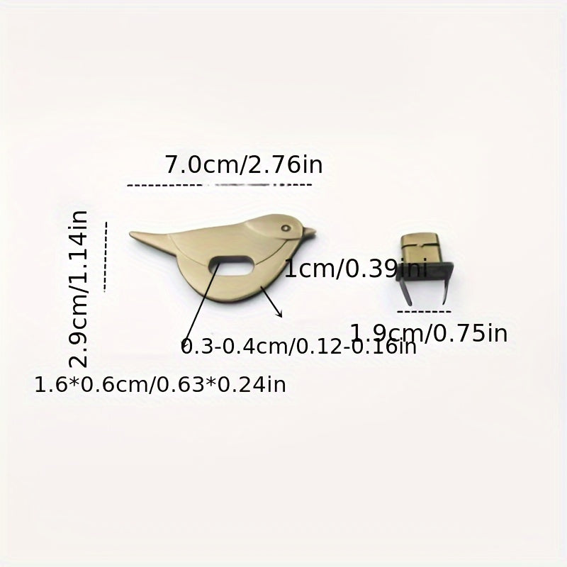1pc Metal Bird Lock DIY Handbag Hardware Accessories