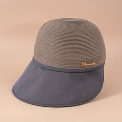 Wide Brim Sun Hat Baseball Cap with Label Patch