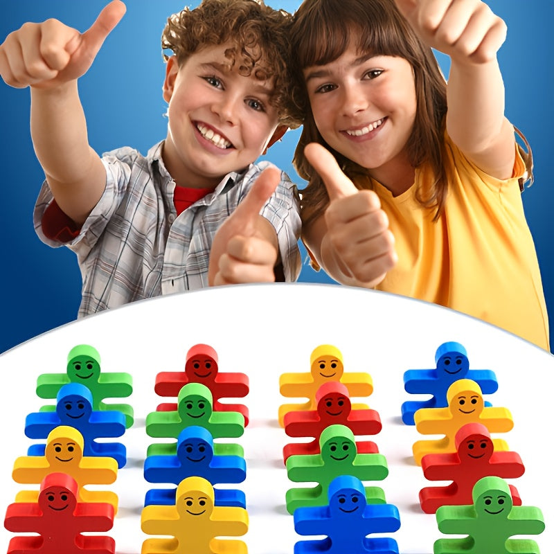 Wooden Balance Villain Blocks Montessori Toys for Toddlers