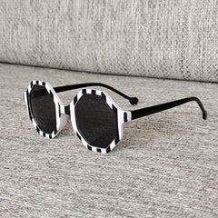 Teen Striped Frame Sun Protection Sunglasses